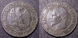 N-Napoleon III Empereur Deux centimes non lauré 1857 D Lyon