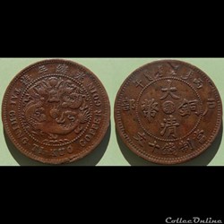 Chine Hupeh 10 Cash 1906