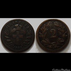 Suisse 2 Rappen 1851