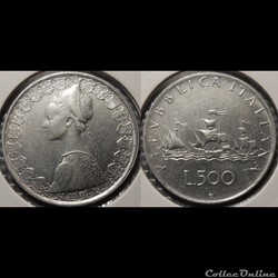 Italie 500 Lires 1960 R