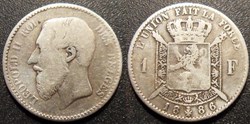 Belgique 1 Franc 1886 Des Belges