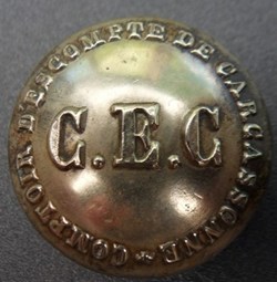 Bouton de Carcassonne CEC Comptoir d'Escompte