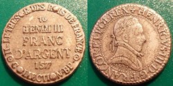s- jeton BP Le Trésor des Rois de France n° 16 HENRI III Franc d'Argent 1577