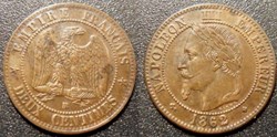 N-Napoleon III Empereur Deux centimes lauré 1862 BB