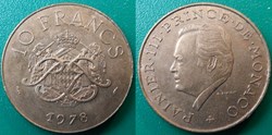 10 Francs 1978 Rainier III