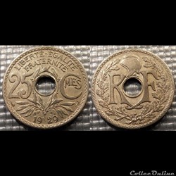 Fd 25 centimes EM Lindauer 1929 24mm 5g