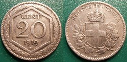Italie 20 Centésimi 1919 R