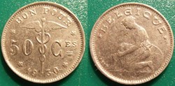 50 Centimes 1930 Belgique