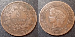 J-Troisième République 5 Centimes Céres 1896 A