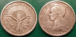 Djibouti- Cote Française des Somalis 2 francs 1965 chouette