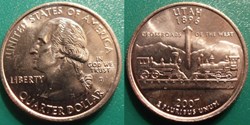 1/4 dollar 2007 D Utah