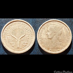 Djibouti- Cote Française des Somalis 1 franc 1965 chouette