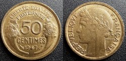 Gc 50 centimes Morlon 1947 Gouvernement provisoire République Française (26/08/1944-16/01/1947)