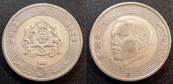 5 Dirhams 1423 soit 2002