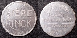 n- jeton EDEN BAR - Bière Rinck Tramway de Pithiviers Toury TPT
