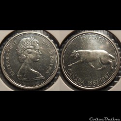 Canada 25 Cents 1967 Centenaire de la Confédération