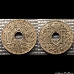 Dc 10 centimes EM Lindauer 1928 21mm 4g