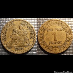 Hb 1 franc Domard 1926 23mm 4g