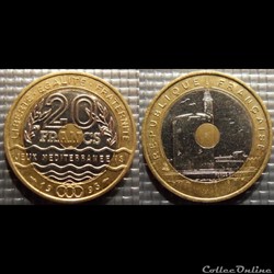 Me 20 francs Jeux Méditerranéens 1993 27mm 9g