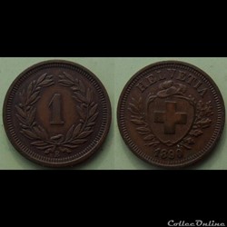 Suisse 1 rappen 1890