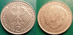 2 Deutsche Mark 1973 Theodor Heuss