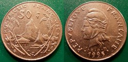 Polynésie Française 50 Francs I•E•O•M• 1995 abeille