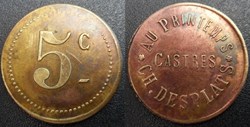 p- MN Castres - AU PRINTEMPS - CH. DESPLATS 5 Centimes Elie:20.1