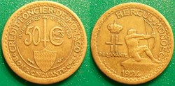 50 Centimes 1924 Louis II