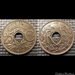 Fd 25 centimes EM Lindauer 1919 24mm 5g