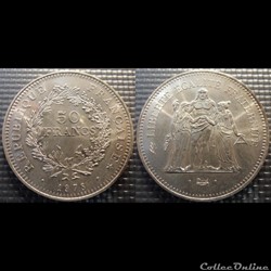 Nb 50 francs Hercule 1978 41mm 30g