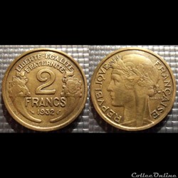 Jc 2 francs Morlon 1932 27mm 8g