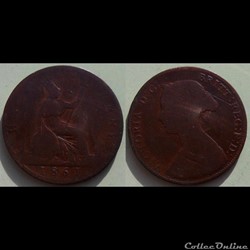 Grande Bretagne Half Penny 1861