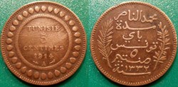 Tunisie 5 Centimes 1914A
