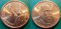 1 dollar Presidents: 1881 James Garfield