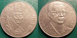 10 Makuta 1973 (Zaïre)