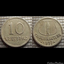 q- MN etr Germany Kaiserslautern 10 Pfennig 1917