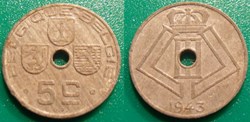 5 Centimes 1943 Belgique-Belgie