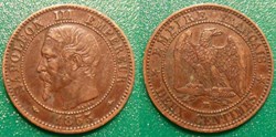 N-Napoleon III Empereur Deux centimes non lauré 1853 BB Strasbourg