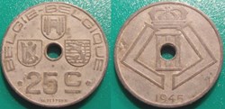 25 Centimes 1945 Belgie-Belgique