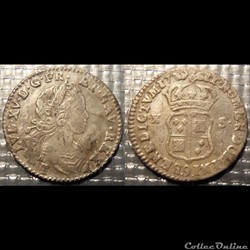I1 Louis XV 1/12 Ecu ou X-S de France-Navarre1719 9 Rennes