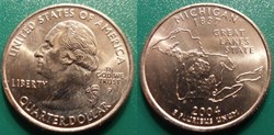 1/4 dollar 2004 P Michigan