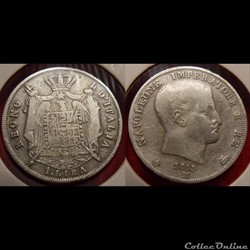 A5 Lira Règne d'Italie Napoléon Empereur