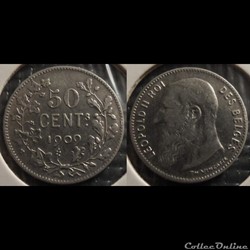 Belgique 50 Centimes 1909 Des Belges