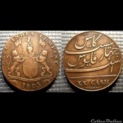 Ile de France, 1803-1814 (Ile Maurice) XX(20) cash 1803