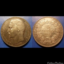 N-Louis Napoléon Bonaparte 5 Francs 1852 A