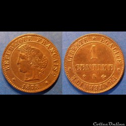 J-Troisième République 1 Centime Céres 1878 K