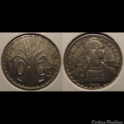 Indochine 10 cent. 1940