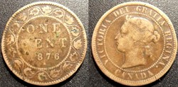 Canada 1 Cent 1876 H