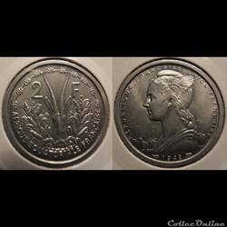 Afrique Equatoriale Française - Union Française 2 Francs 1948