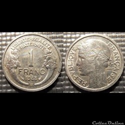 Hf 1 franc Morlon 1948 B 23mm 1.3g